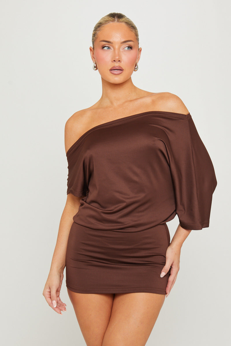 off the shoulder batwing dress Best Rose Women's Off The Shoulder Dress Long Sleeve Batwing Mini Ruched Sheer Y2K Oversized Club Sexy Night Out Dresses (US, Alpha, X-Small, Regular, Regular, Black) at Amazon Women's Clothing store