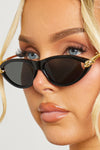 Black/Gold Knot Cat Eye Sunglasses