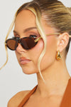 Brown/Gold Knot Cat Eye Sunglasses