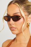 Brown/Gold Knot Cat Eye Sunglasses