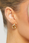 Gold Knot Detail Drop Earrings
