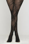 Black Floral Fishnet Tights