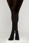 Black Opaque High Rise Tights