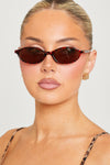 Leopard Oval Cat Eye Sunglasses