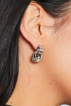 Silver Double Knot Earrings
