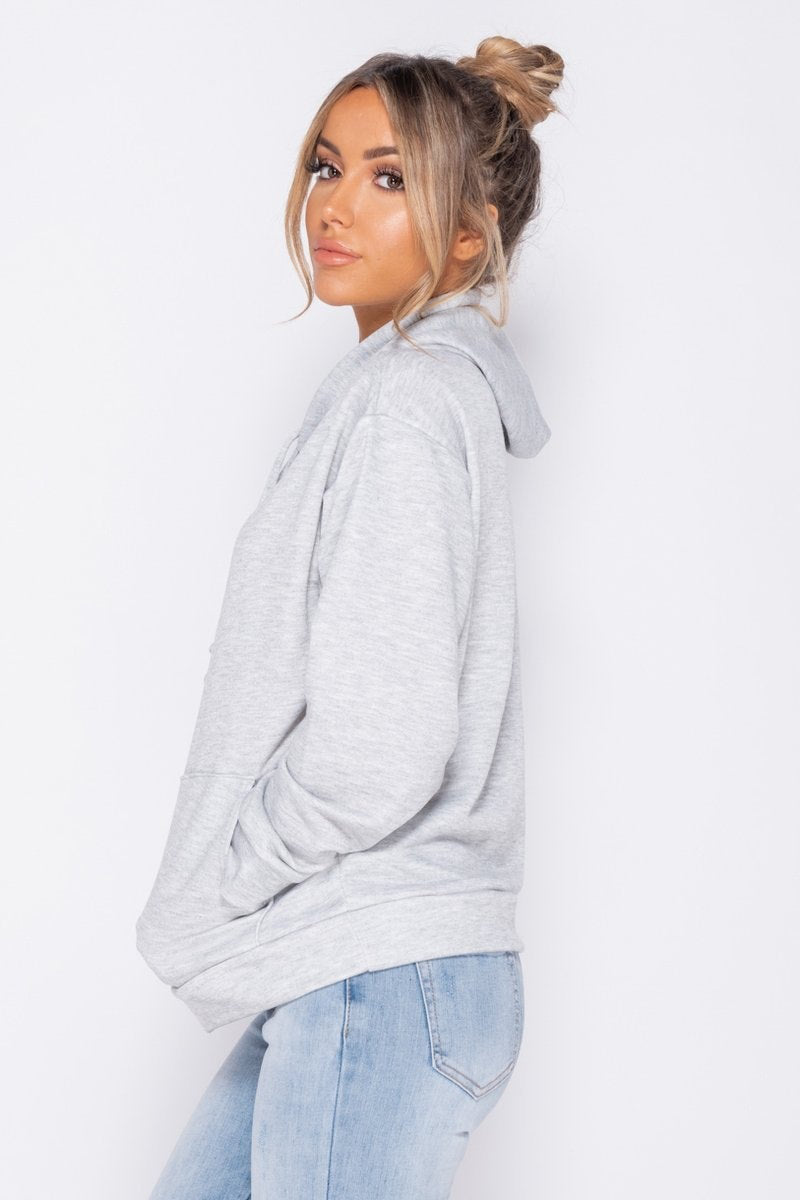 Light Grey Basic Oversized Hoodie