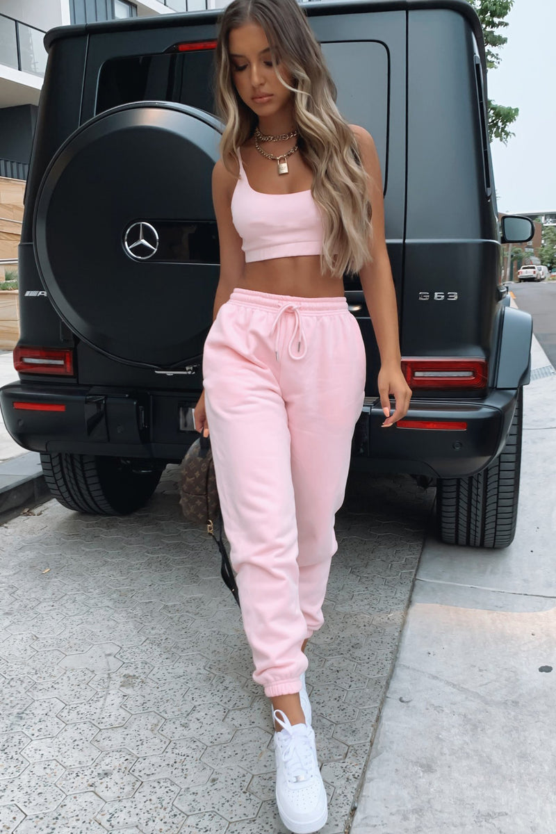 Pink Premium Drawstring Joggers