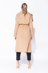 Camel Oversized Belted Waterfall Coat