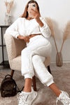 White Teddy Top & Joggers Loungewear Set
