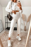 White Teddy Top & Joggers Loungewear Set