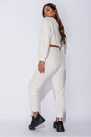 White Teddy Top & Joggers Loungewear Set