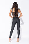 Black Coated High Waist Skinny Jeans