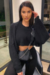 Black Waffle Knitted Lounge Set