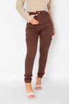 Brown Pocket Detail Cargo Utility Trousers