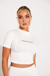 White Chrome Archive Mini Skirt & Crop Top Co-Ord