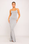 Light Grey Spaghetti Strap Maxi Dress