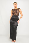 Black Sheer Lace Cap Sleeve Open Back Crop Top