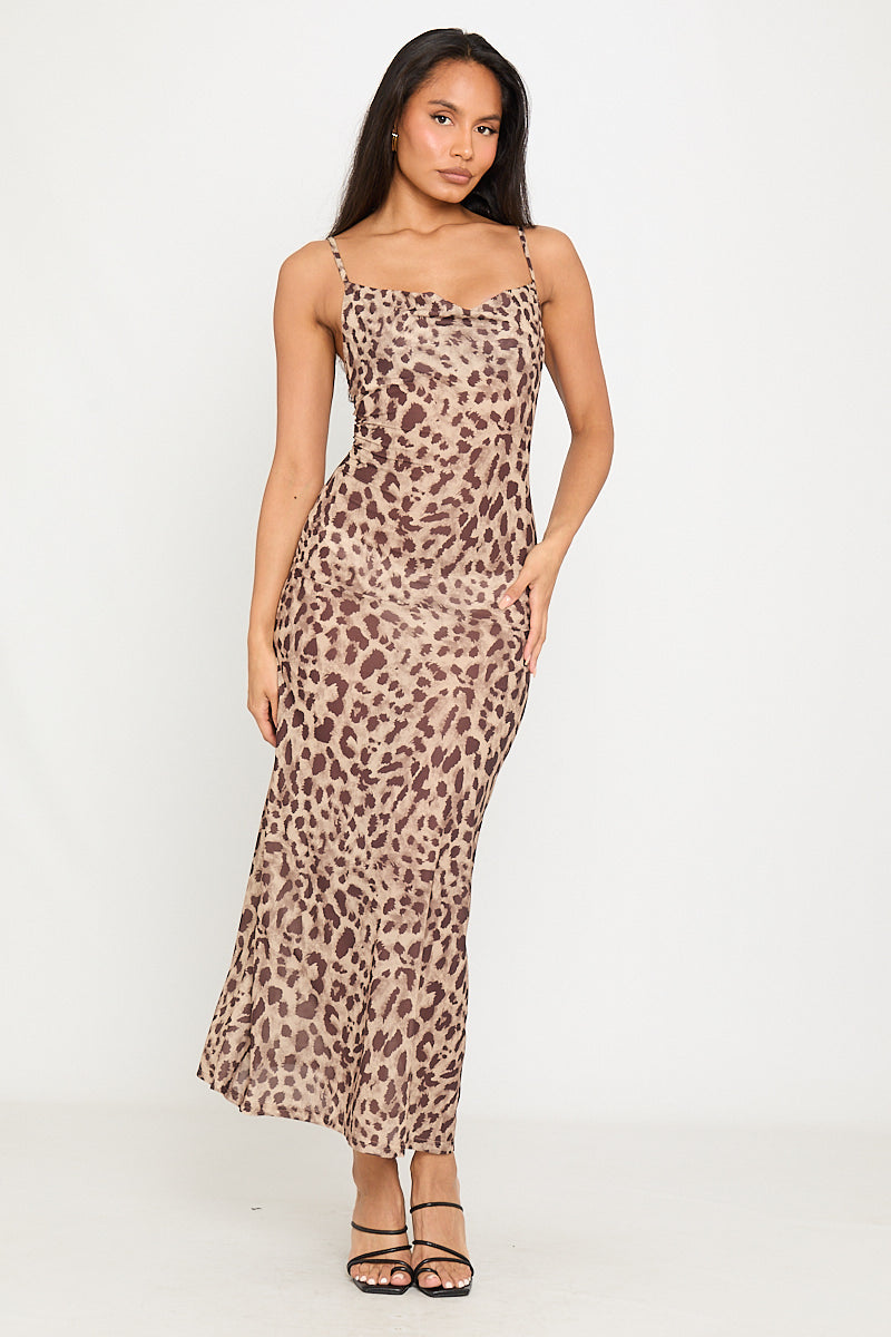 Leopard Print Maxi Dresses